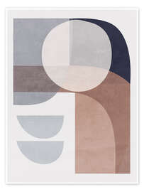 Wall art print Minimal Soft Shapes IV - ThingDesign