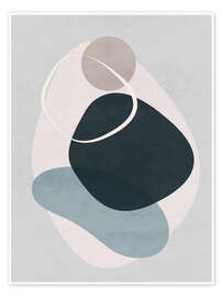 Wall art print Minimal Soft Shapes VI - ThingDesign