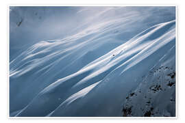 Wall art print Deep snow skiing in Lech-Zürs am Arlberg - Lucas Tiefenthaler