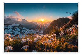 Wall art print Sunset at Madloch am Arlberg - Lucas Tiefenthaler