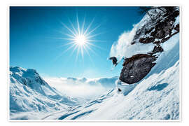 Wall art print Skiers in action in Zürs am Arlberg - Lucas Tiefenthaler