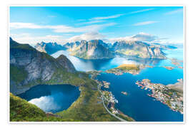 Wall art print View from Reinebringen, Lofoten - Lucas Tiefenthaler