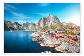 Wall art print Hamnoy fishing village in Lofoten - Lucas Tiefenthaler