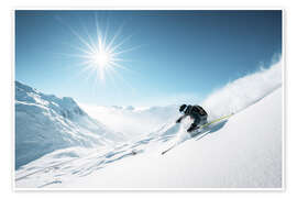 Wall art print Deep snow skiing in Lech-Zürs am Arlberg - Lucas Tiefenthaler