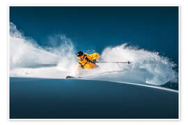Wall art print Deep snow skiing in Lech-Zürs am Arlberg - Lucas Tiefenthaler