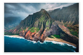 Wall art print Na Pali Coast in Hawaii - Lucas Tiefenthaler
