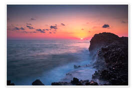 Wall art print Rocky coast in Crete at sunset - Lucas Tiefenthaler