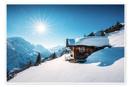 Wall art print Mountain hut in the Alps - Lucas Tiefenthaler