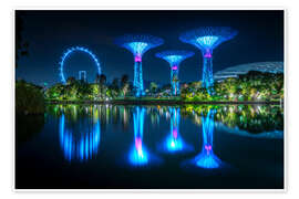Wall art print Gardens by the Bay, Singapur - Lucas Tiefenthaler