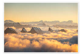 Wall art print Alpenglow in the Swiss Alps - Lucas Tiefenthaler
