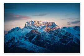 Wall art print Rote Wand at sunrise - Lucas Tiefenthaler