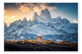 Wall art print Patagonia with Fitz Roy - Lucas Tiefenthaler