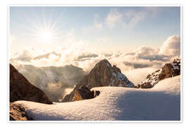 Wall art print Sunset on the Valluga - Lucas Tiefenthaler