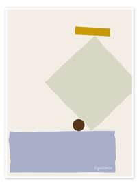 Wall art print Abstract equilibrist with geometric shapes - Annick