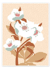 Wall art print Minimalist Hellebore - Annick