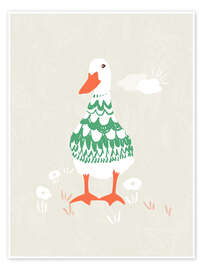 Wall art print Gosling in a Scandinavian sweater - Annick