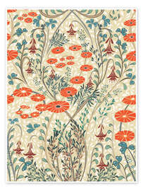 Wall art print Wild Meadow Flowers Vintage - Annick