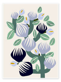 Wall art print Bold flowering branch - Annick