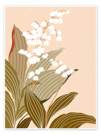 Wall art print Wild Garden, Lily of the Valley - Annick