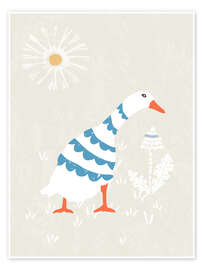 Wall art print Goslings in the sunshine - Annick