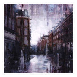Wall art print Rainy dam in De Pijp, Amsterdam - Eduard Warkentin