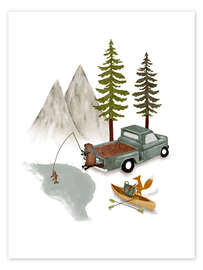 Wall art print Forest Fishing Adventure - Urchin Bay