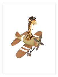 Wall art print Giraffe Pilot - Urchin Bay
