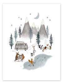 Wall art print Mountains Van Trip - Urchin Bay