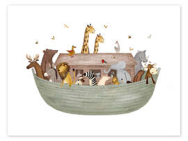 Wall art print All Aboard for Noah's Ark - Urchin Bay