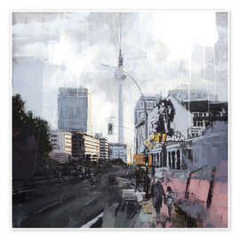 Wall art print View towards Alexanderplatz - Eduard Warkentin