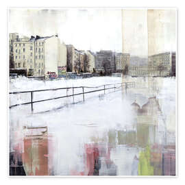 Wall art print Rigaer Straße Friedrichshain in winter - Eduard Warkentin