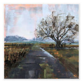 Wall art print Landscape in Neo-Impressionist style - Eduard Warkentin