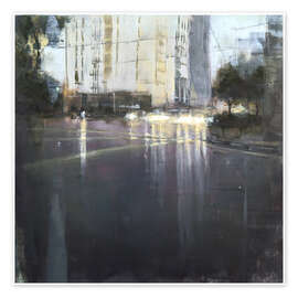 Wall art print Driving through rainy Kuala Lumpur - Eduard Warkentin