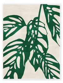 Wall art print Monstera no. 1, Green - Adriano Oliveira