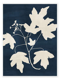 Wall art print Maple Branch - Blue - Adriano Oliveira