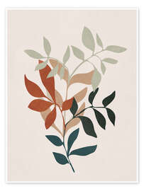 Wall art print Soft Leaves - Branka Kodžoman