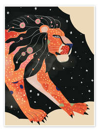 Wall art print Astral Lion - Artsy Sesta