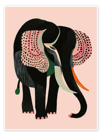 Wall art print Powerful Elephant - Artsy Sesta