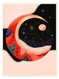 Wall art print Mystic Moon - Artsy Sesta
