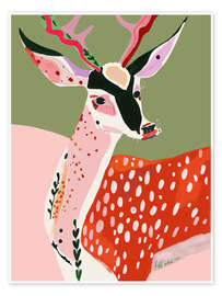 Wall art print Enchanted Deer - Artsy Sesta