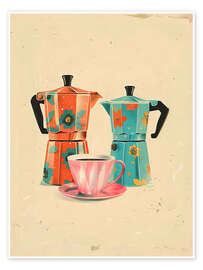 Wall art print Morning Moka Pots - Arlington Prints