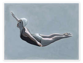 Wall art print Grey High Diver - Sarah Morrissette