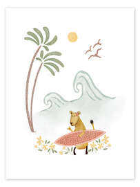 Wall art print Lioness Surf Girl - Urchin Bay