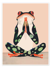 Wall art print Yoga Frog - Artsy Sesta