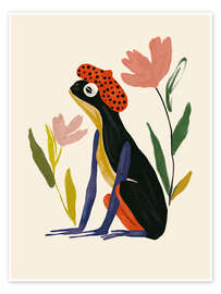 Wall art print Parisian Frog - Artsy Sesta