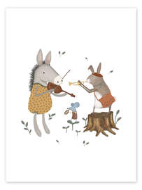 Wall art print Animal Musicians - Urchin Bay