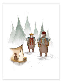 Wall art print Bear Adventure - Urchin Bay