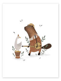 Wall art print Basil Banjo - Urchin Bay