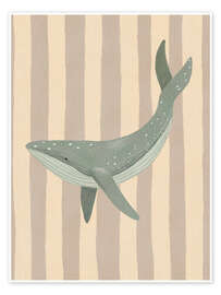 Wall art print Vintage Whale - Urchin Bay