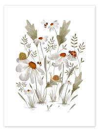 Wall art print Bugs on daisies - Urchin Bay